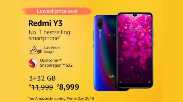 Redmi y3 પર 25% ડિસ્કાઉન્ટ