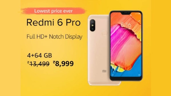 Redmi 6 પ્રો પર 22 ટકા ડિસ્કાઉન્ટ